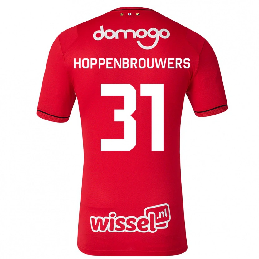 Danxen Criança Camisola Mike Hoppenbrouwers #31 Vermelho Branco Preto Principal 2026/27 Camisa Brasil