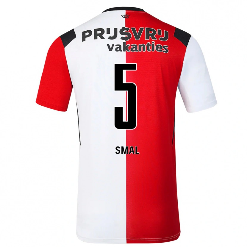 Danxen Criança Camisola Gijs Smal #5 Vermelho Branco Preto Principal 2026/27 Camisa Brasil