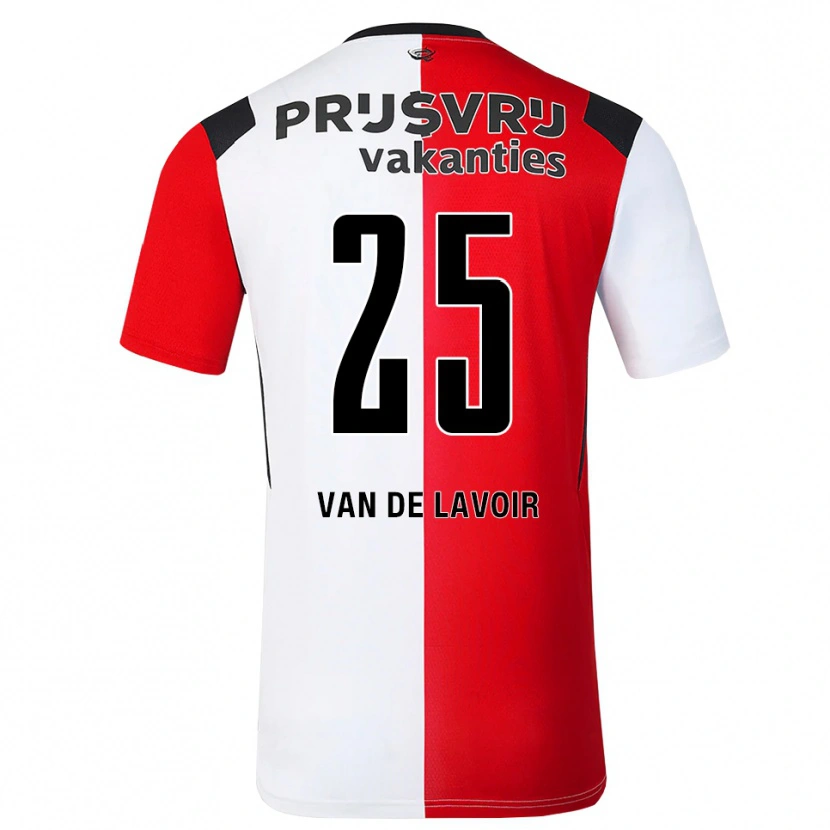 Danxen Criança Camisola Romeé Van De Lavoir #25 Vermelho Branco Preto Principal 2026/27 Camisa Brasil