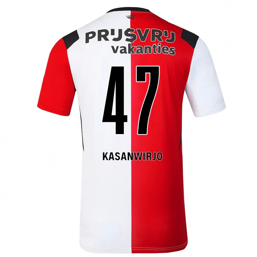 Danxen Criança Camisola Neraysho Kasanwirjo #47 Vermelho Branco Preto Principal 2026/27 Camisa Brasil