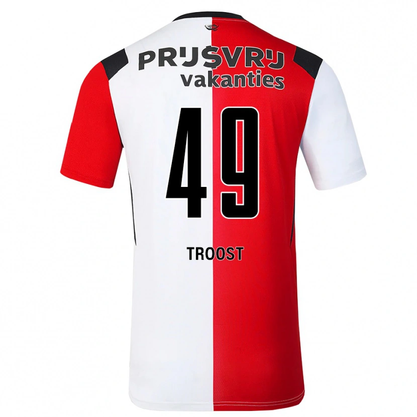Danxen Criança Camisola Tein Troost #49 Vermelho Branco Preto Principal 2026/27 Camisa Brasil