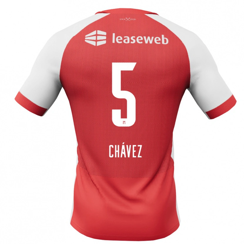 Danxen Criança Camisola Mateo Chávez #5 Vermelho Branco Preto Principal 2026/27 Camisa Brasil
