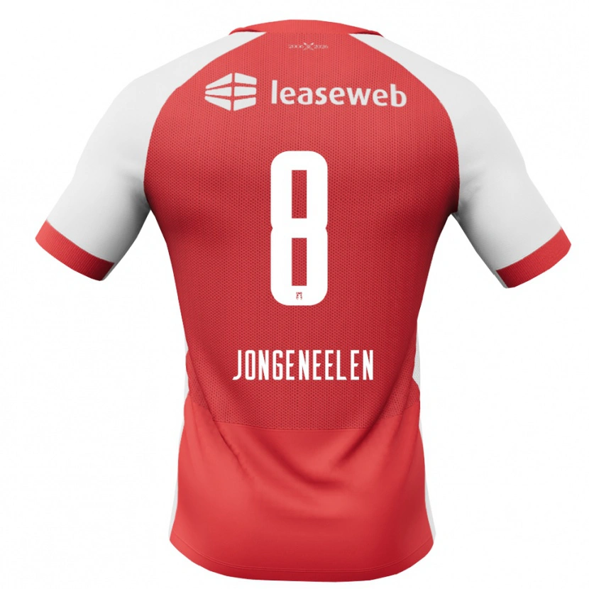 Danxen Criança Camisola Cas Jongeneelen #8 Vermelho Branco Preto Principal 2026/27 Camisa Brasil