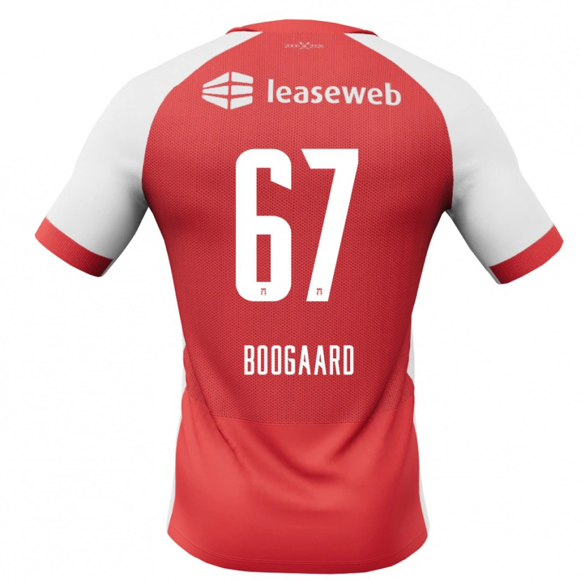 Danxen Criança Camisola Kasper Boogaard #67 Vermelho Branco Preto Principal 2026/27 Camisa Brasil