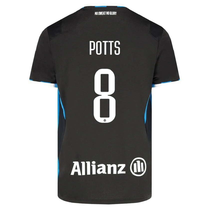 Danxen Criança Camisola Freddie Potts #8 Preto Vermelho Azul Principal 2026/27 Camisa Brasil