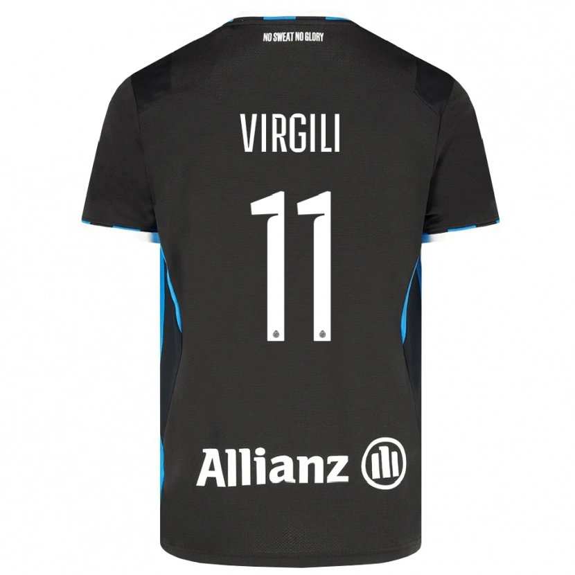 Danxen Criança Camisola Jan Virgili #11 Preto Vermelho Azul Principal 2026/27 Camisa Brasil