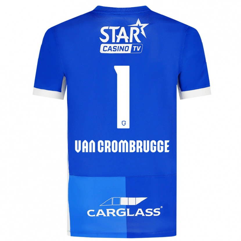 Danxen Criança Camisola Hendrik Van Crombrugge #1 Mediumblue Royalblue Branco Principal 2026/27 Camisa Brasil