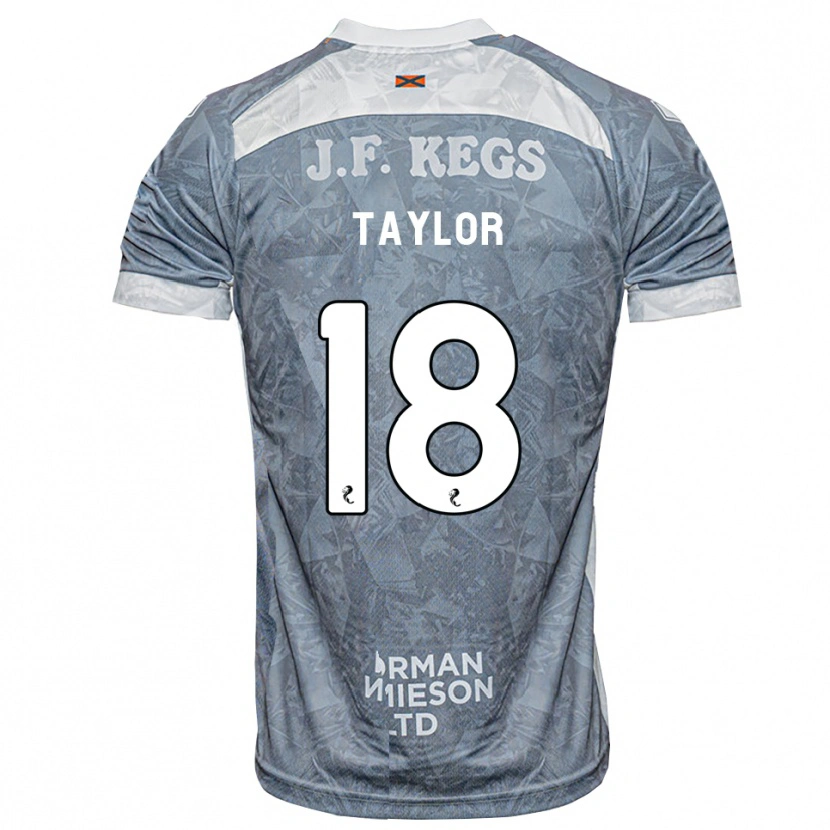 Danxen Criança Camisola Amy Taylor #18 Cinza Ardósia Claro Alternativa 2026/27 Camisa Brasil