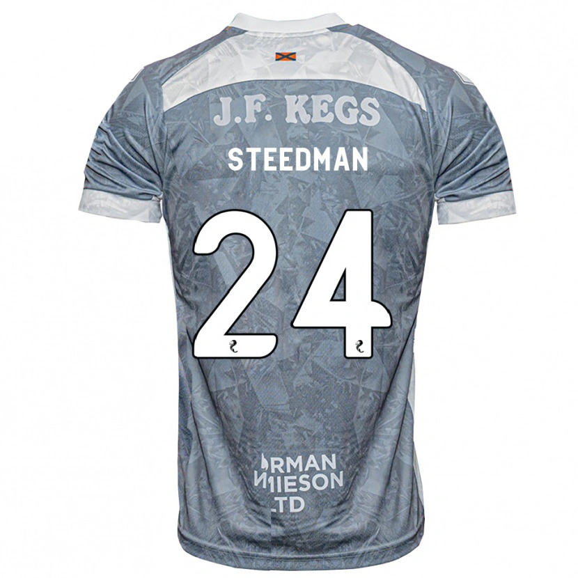 Danxen Criança Camisola Laura Steedman #24 Cinza Ardósia Claro Alternativa 2026/27 Camisa Brasil
