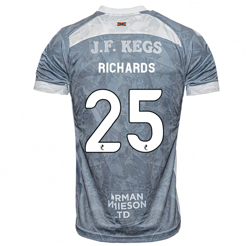 Danxen Criança Camisola Dave Richards #25 Cinza Ardósia Claro Alternativa 2026/27 Camisa Brasil