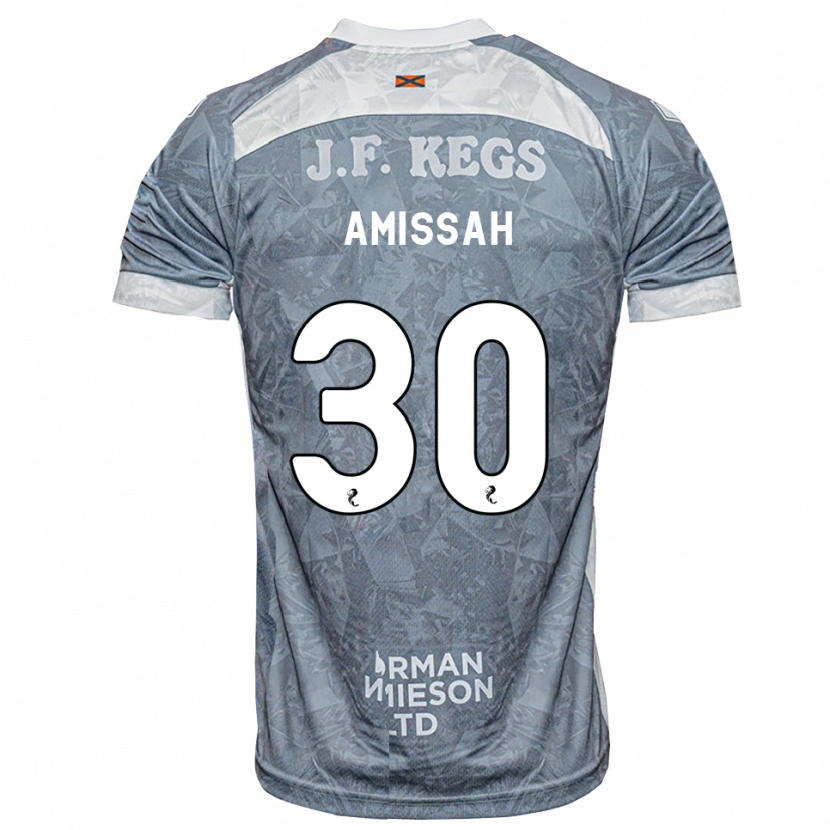 Danxen Criança Camisola Jordan Amissah #30 Cinza Ardósia Claro Alternativa 2026/27 Camisa Brasil
