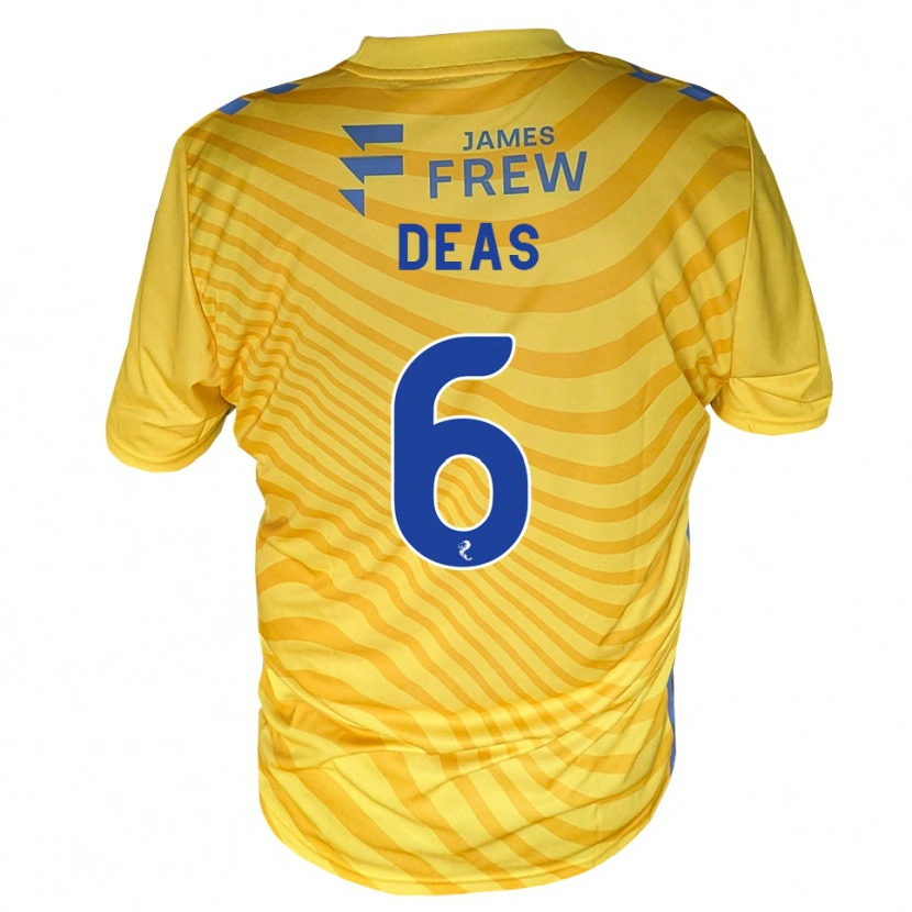 Danxen Criança Camisola Robbie Deas #6 Azul Real Amarelo Alternativa 2026/27 Camisa Brasil