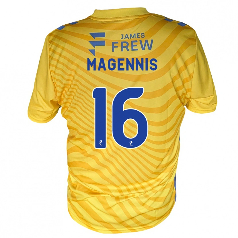 Danxen Criança Camisola Kyle Magennis #16 Azul Real Amarelo Alternativa 2026/27 Camisa Brasil