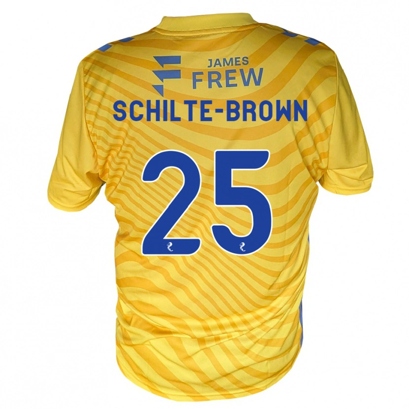 Danxen Criança Camisola Ethan Schilte-Brown #25 Azul Real Amarelo Alternativa 2026/27 Camisa Brasil