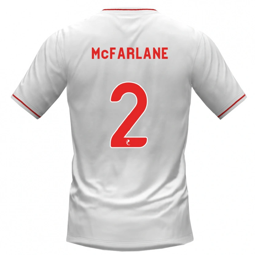 Danxen Criança Camisola Jay Mcfarlane-Letham #2 Branco Vermelho Alternativa 2026/27 Camisa Brasil