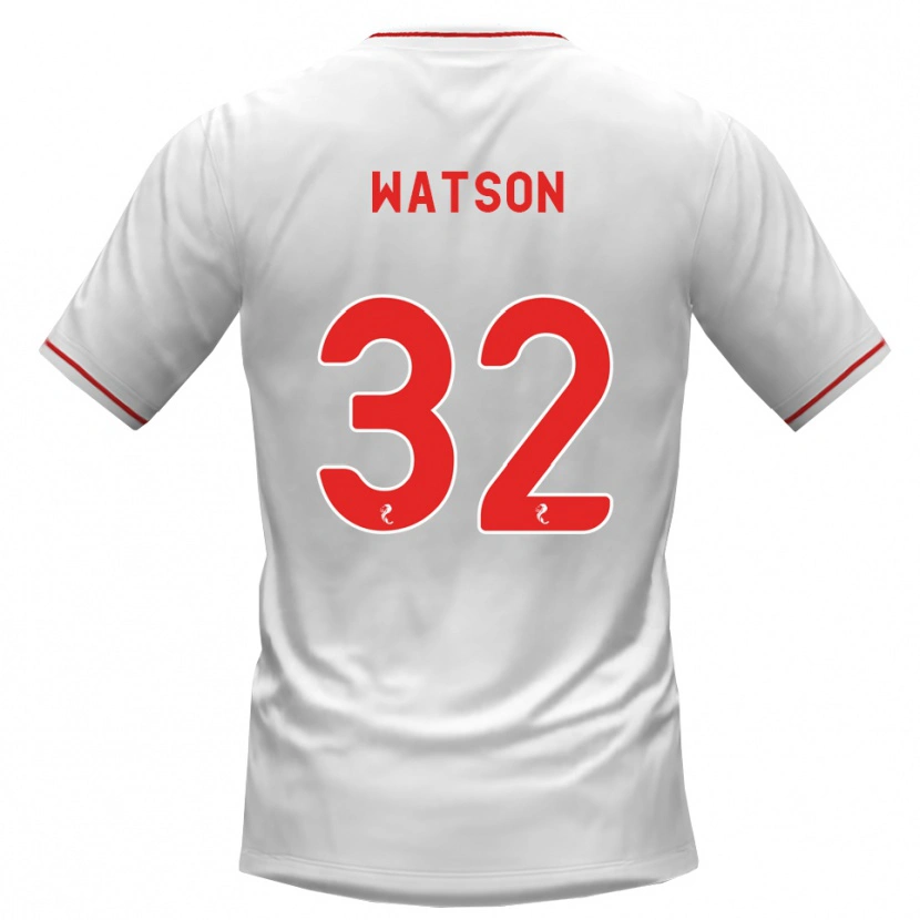 Danxen Criança Camisola Ashley Watson #32 Branco Vermelho Alternativa 2026/27 Camisa Brasil
