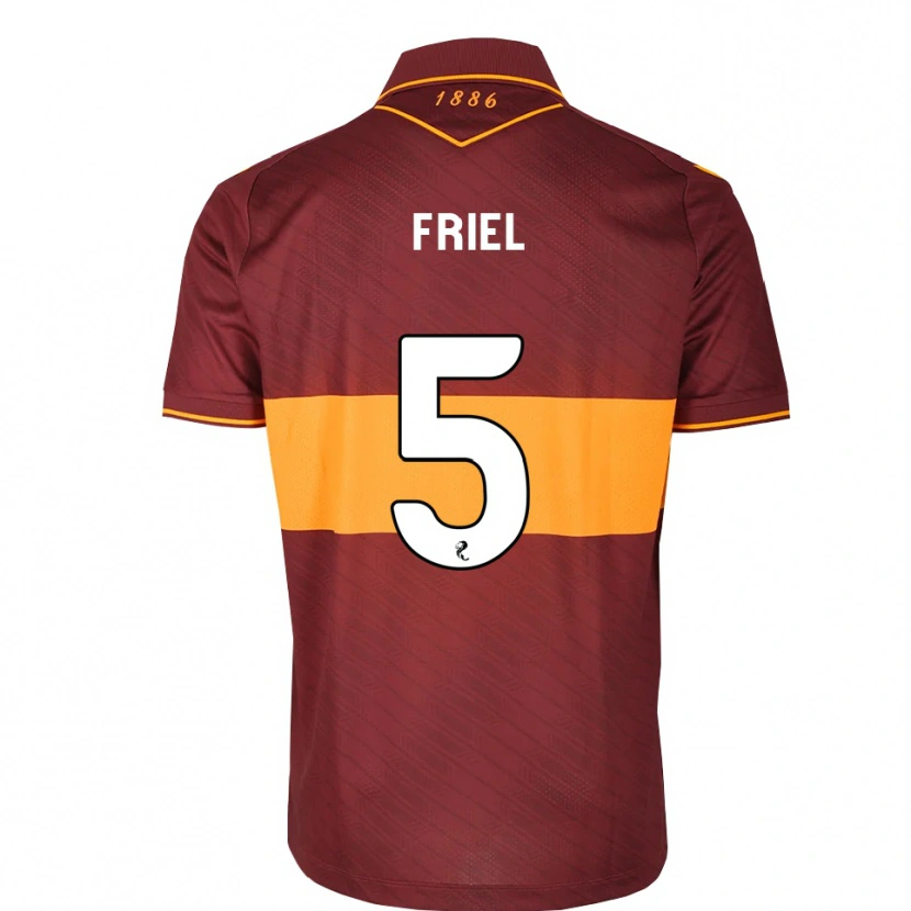 Danxen Criança Camisola Jon-Joe Friel #5 Laranja Marrom Alternativa 2026/27 Camisa Brasil