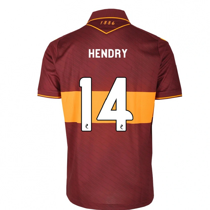 Danxen Criança Camisola Callum Hendry #14 Laranja Marrom Alternativa 2026/27 Camisa Brasil