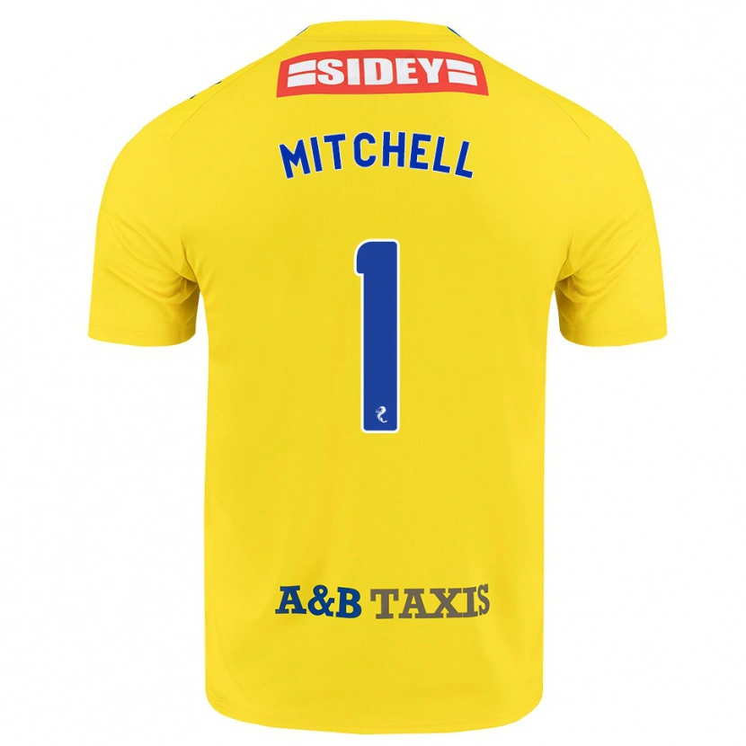 Danxen Criança Camisola Ellie Mitchell #1 Amarelo Azul Preto Alternativa 2026/27 Camisa Brasil