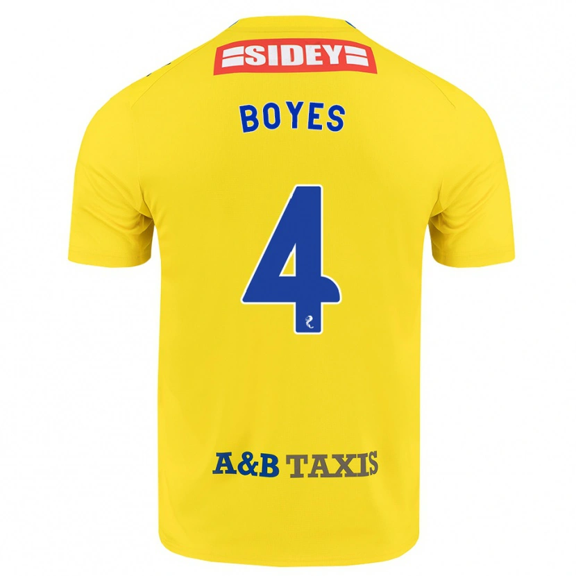 Danxen Criança Camisola Morgan Boyes #4 Amarelo Azul Preto Alternativa 2026/27 Camisa Brasil