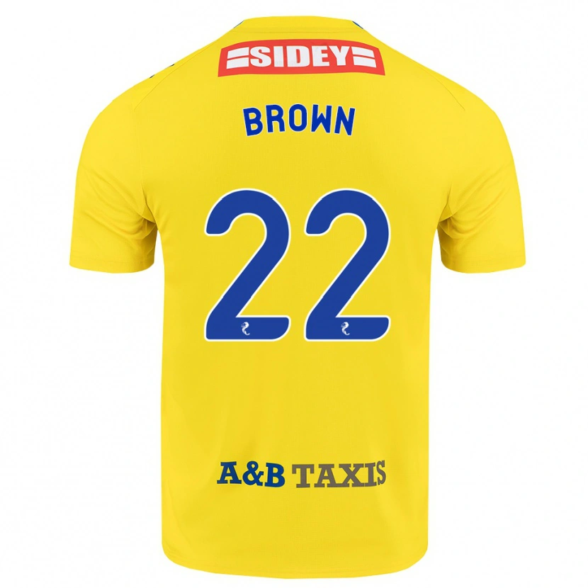 Danxen Criança Camisola Cameron Brown #22 Amarelo Azul Preto Alternativa 2026/27 Camisa Brasil