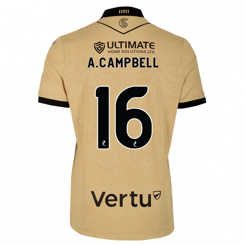 Danxen Criança Camisola Allan Campbell #16 Madeira Queimada Preto Alternativa 2026/27 Camisa Brasil