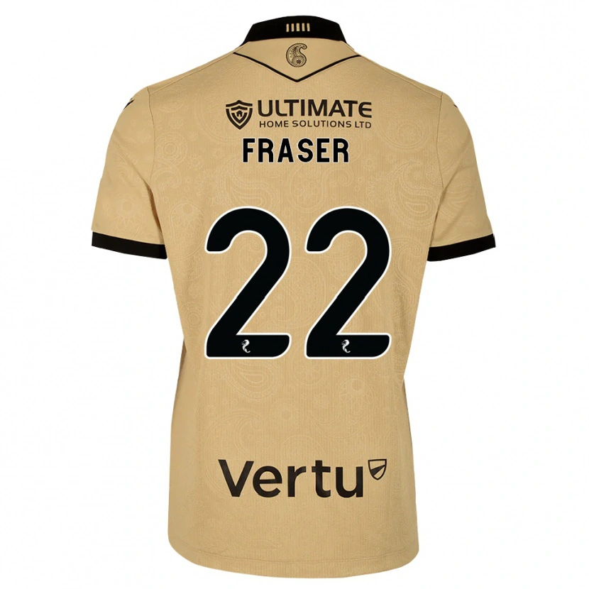 Danxen Criança Camisola Marcus Fraser #22 Madeira Queimada Preto Alternativa 2026/27 Camisa Brasil