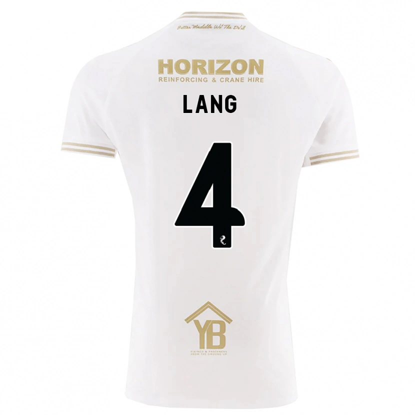 Danxen Criança Camisola Tom Lang #4 Trigo Branco Alternativa 2026/27 Camisa Brasil