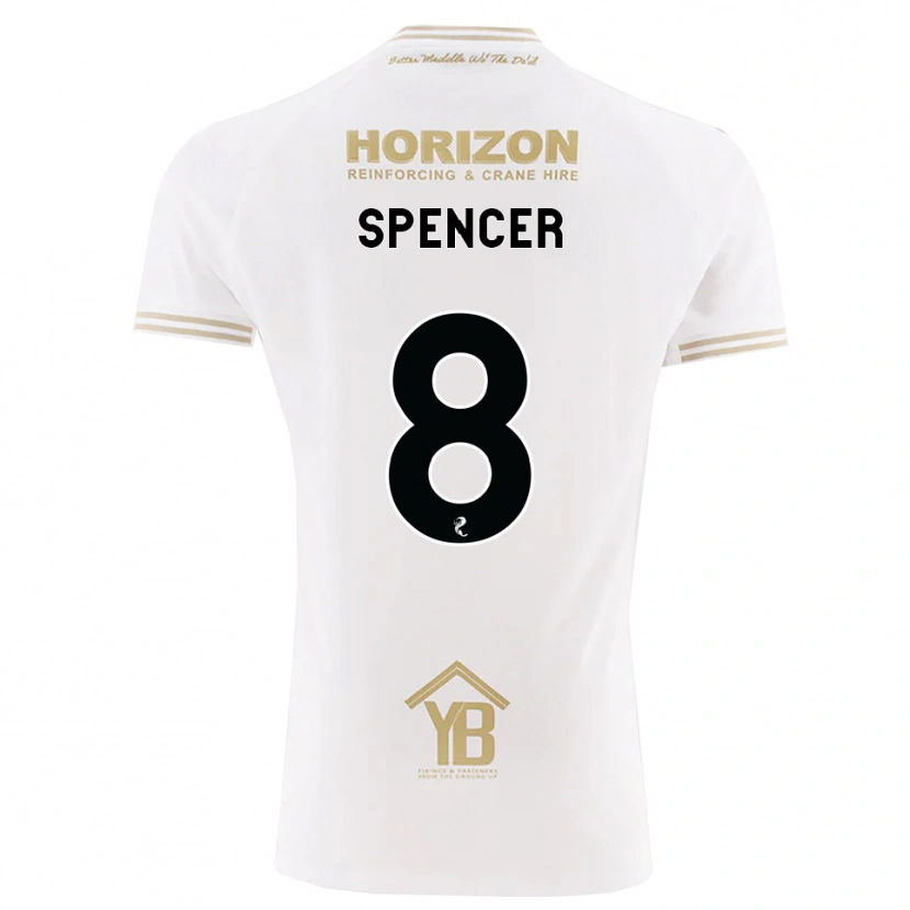 Danxen Criança Camisola Brad Spencer #8 Trigo Branco Alternativa 2026/27 Camisa Brasil