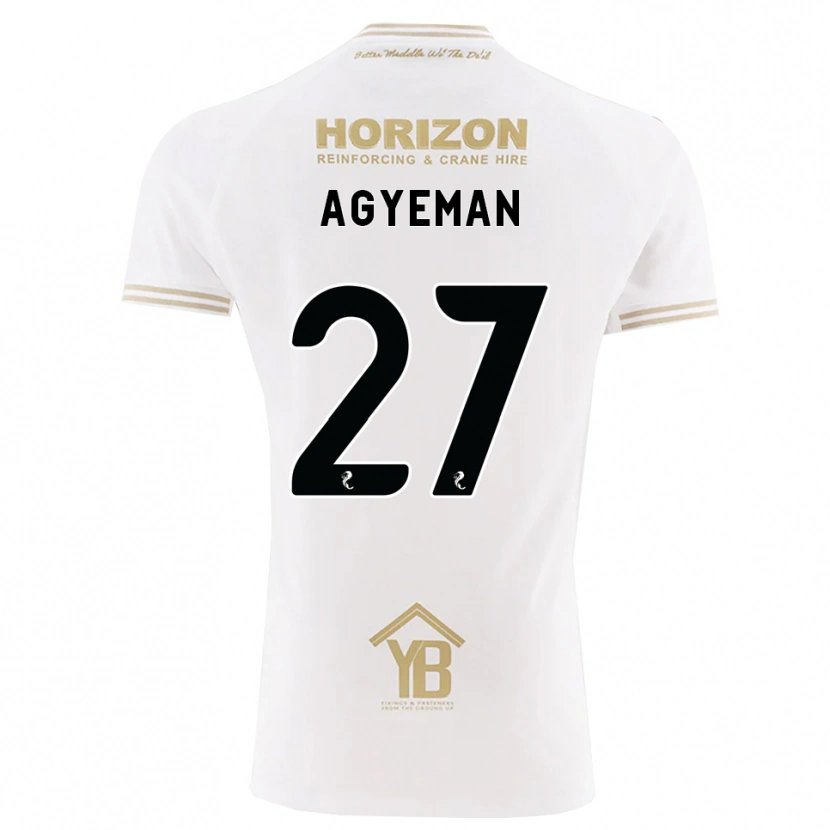 Danxen Criança Camisola Alfie Agyeman #27 Trigo Branco Alternativa 2026/27 Camisa Brasil