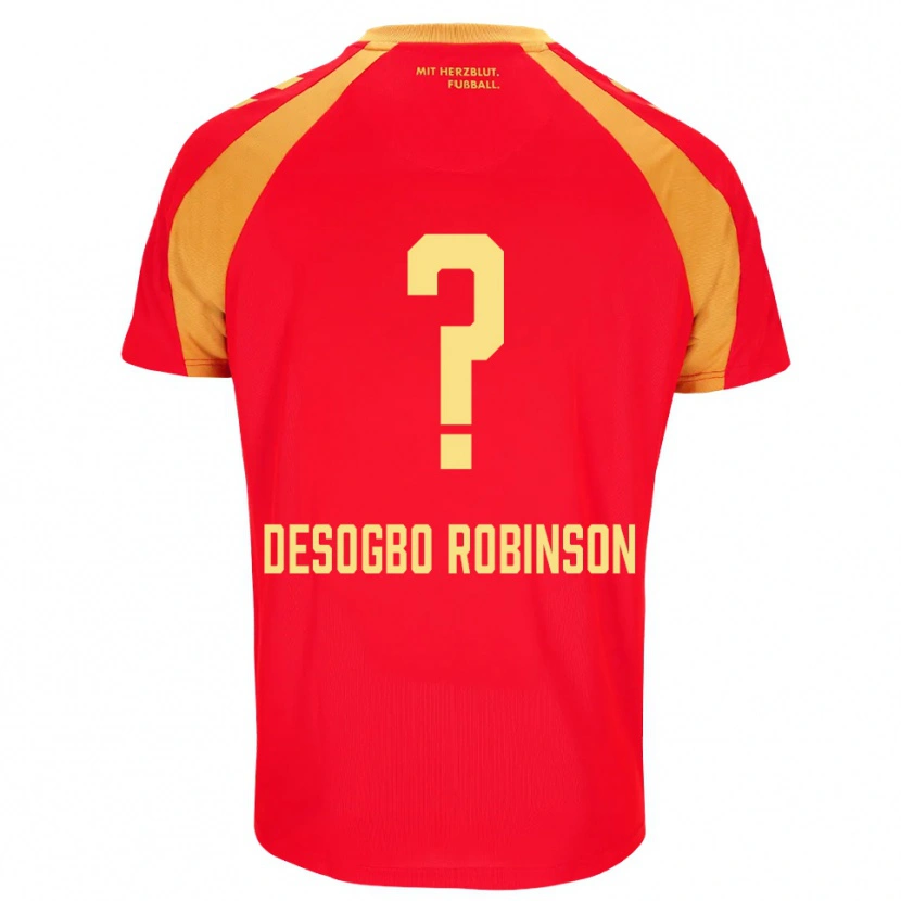 Danxen Criança Camisola Jermaine Desogbo Robinson #0 Vermelho Laranja Preto Alternativa 2026/27 Camisa Brasil