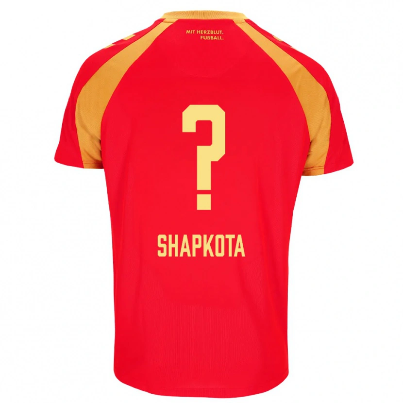 Danxen Criança Camisola Raul Shapkota #0 Vermelho Laranja Preto Alternativa 2026/27 Camisa Brasil