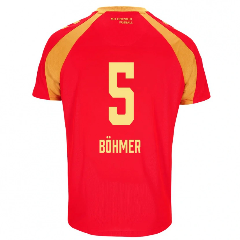 Danxen Criança Camisola Tim Böhmer #5 Vermelho Laranja Preto Alternativa 2026/27 Camisa Brasil
