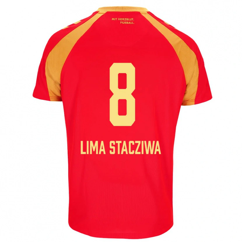 Danxen Criança Camisola Neo Lima Stacziwa #8 Vermelho Laranja Preto Alternativa 2026/27 Camisa Brasil