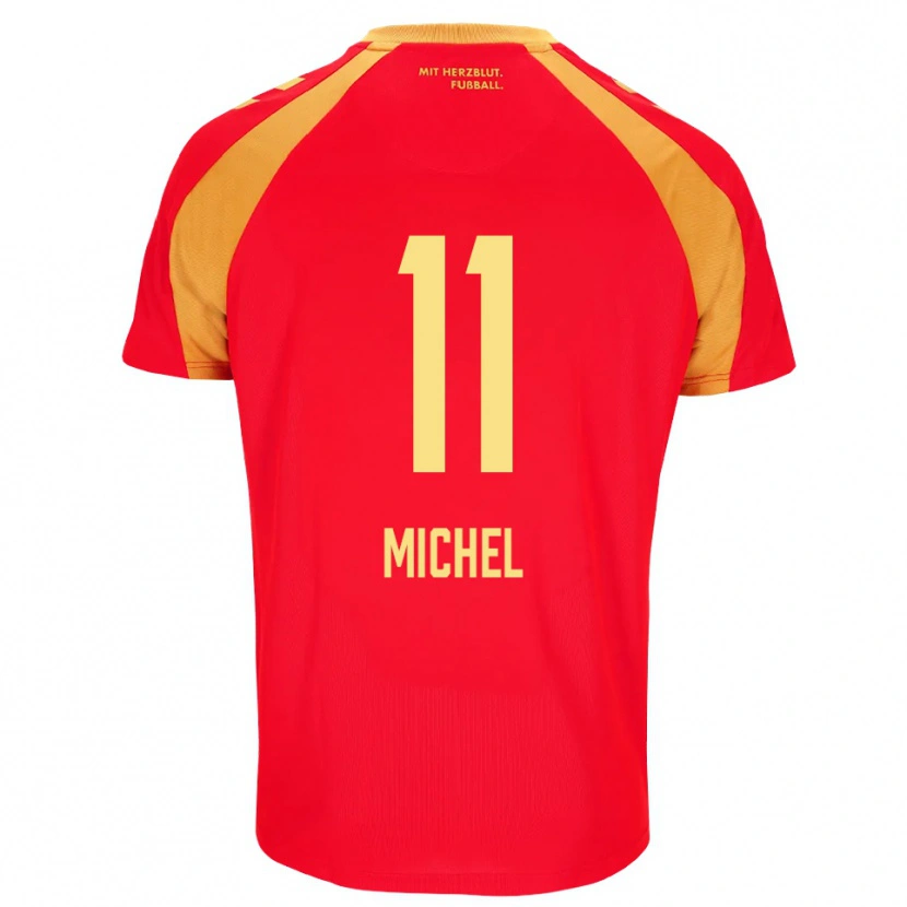 Danxen Criança Camisola Sven Michel #11 Vermelho Laranja Preto Alternativa 2026/27 Camisa Brasil