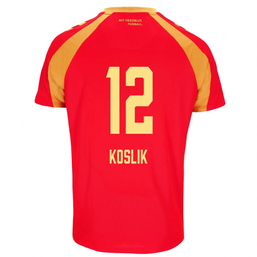 Danxen Criança Camisola Michel Koslik #12 Vermelho Laranja Preto Alternativa 2026/27 Camisa Brasil