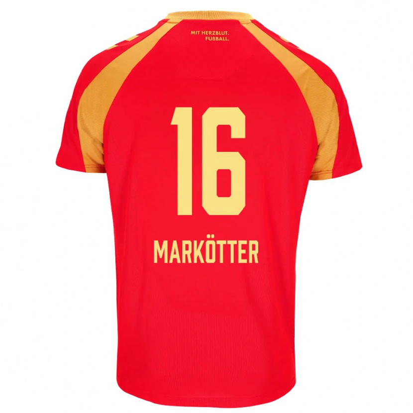 Danxen Criança Camisola Jonah Markötter #16 Vermelho Laranja Preto Alternativa 2026/27 Camisa Brasil