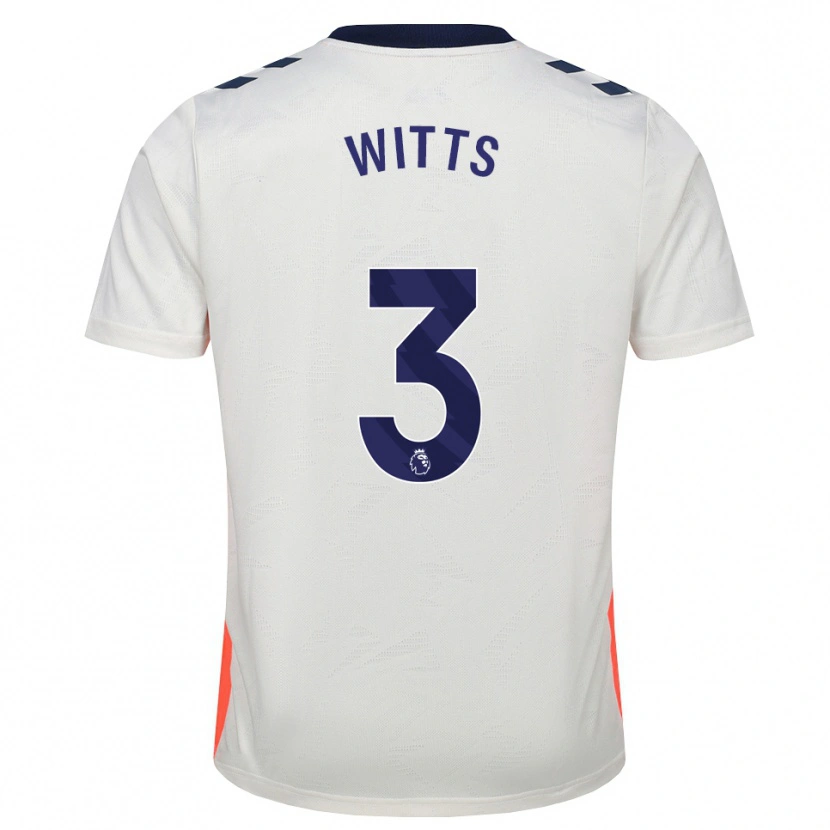 Danxen Criança Camisola Callum Witts #3 Branco Laranja Azul Real Alternativa 2026/27 Camisa Brasil