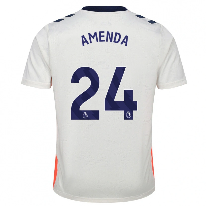 Danxen Criança Camisola Aurèle Amenda #24 Branco Laranja Azul Real Alternativa 2026/27 Camisa Brasil