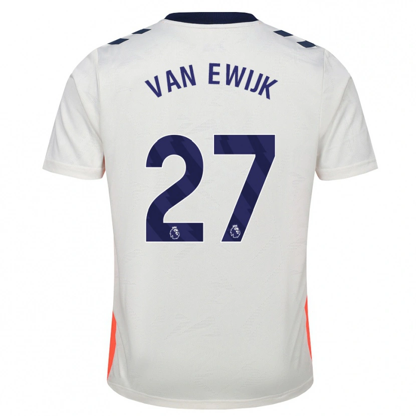 Danxen Criança Camisola Milan Van Ewijk #27 Branco Laranja Azul Real Alternativa 2026/27 Camisa Brasil