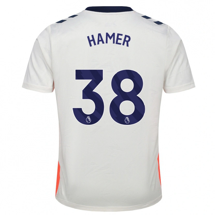Danxen Criança Camisola Gustavo Hamer #38 Branco Laranja Azul Real Alternativa 2026/27 Camisa Brasil