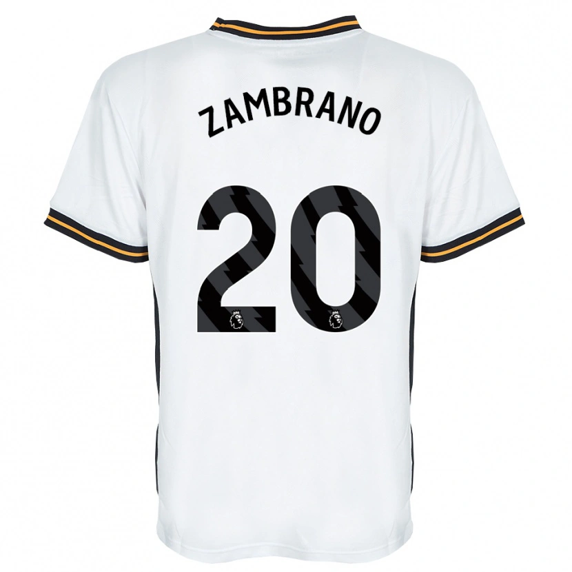 Danxen Criança Camisola Óscar Zambrano #20 Branco Laranja Preto Alternativa 2026/27 Camisa Brasil