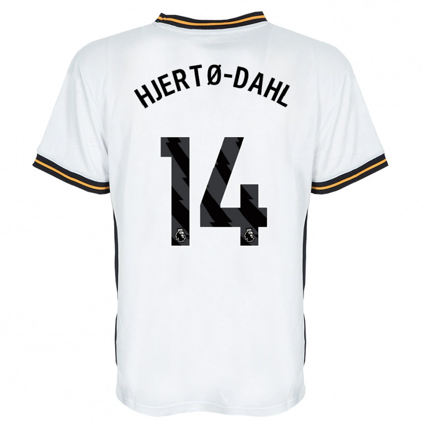 Danxen Criança Camisola Jens Hjertø-Dahl #14 Branco Laranja Preto Alternativa 2026/27 Camisa Brasil