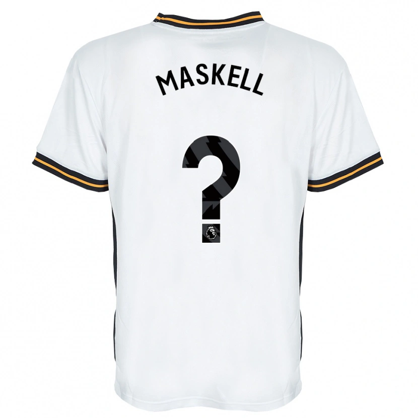 Danxen Criança Camisola Alfie Maskell #0 Branco Laranja Preto Alternativa 2026/27 Camisa Brasil