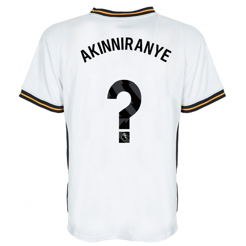 Danxen Criança Camisola George Akinniranye #0 Branco Laranja Preto Alternativa 2026/27 Camisa Brasil
