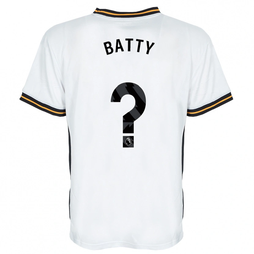 Danxen Criança Camisola Joe Batty #0 Branco Laranja Preto Alternativa 2026/27 Camisa Brasil