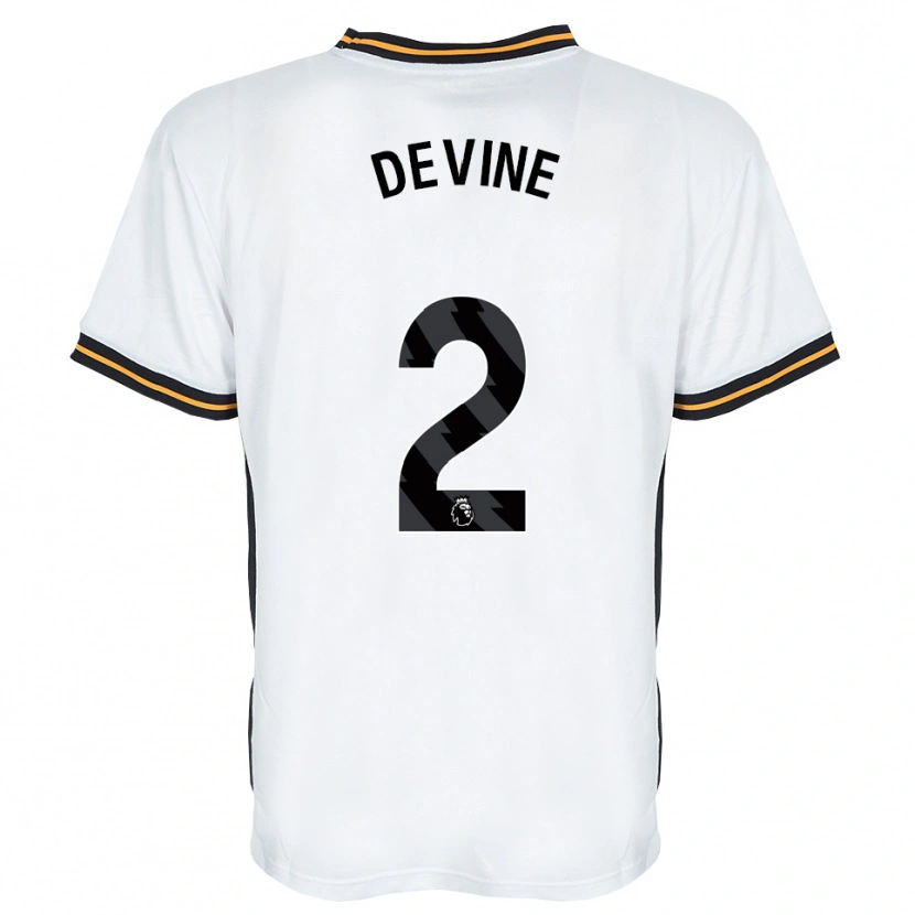 Danxen Criança Camisola Ed Devine #2 Branco Laranja Preto Alternativa 2026/27 Camisa Brasil