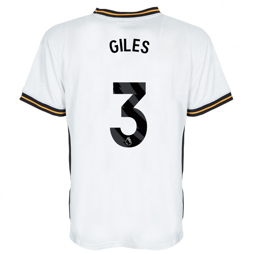 Danxen Criança Camisola Ryan Giles #3 Branco Laranja Preto Alternativa 2026/27 Camisa Brasil