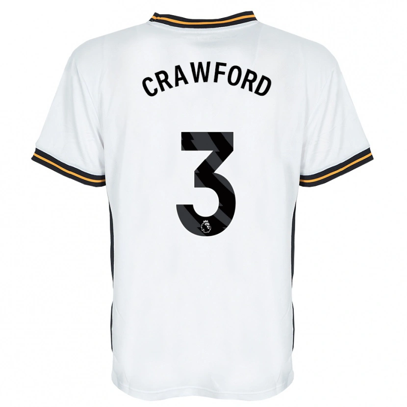 Danxen Criança Camisola Jude Crawford #3 Branco Laranja Preto Alternativa 2026/27 Camisa Brasil