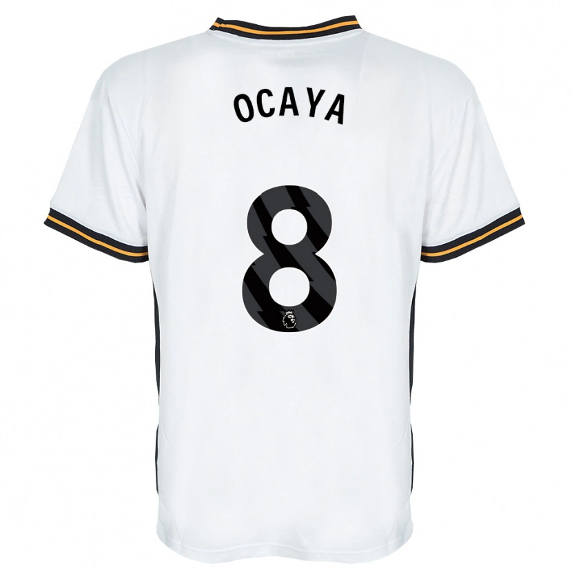 Danxen Criança Camisola Josh Ocaya #8 Branco Laranja Preto Alternativa 2026/27 Camisa Brasil